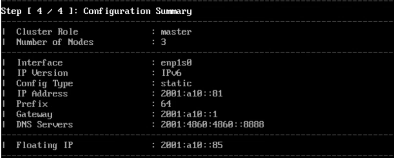 First Node Installation with Single Interface in Multi Node